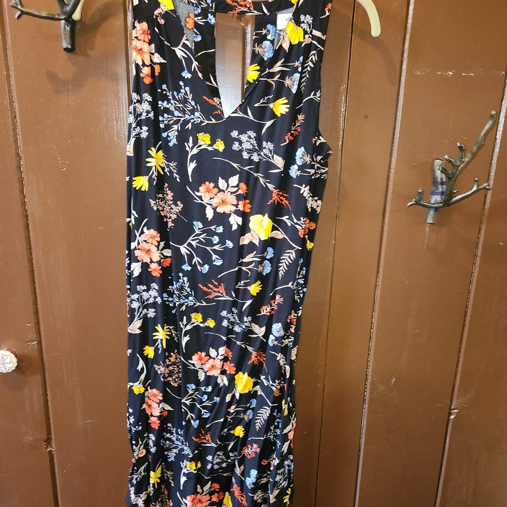 Old Navy Floral Mini Dress - Black with Multicolor